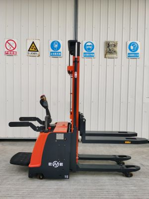1600-3500mm Onen Stand-on Driving Pallet Truck Electric Double Pallets Handling Stacker